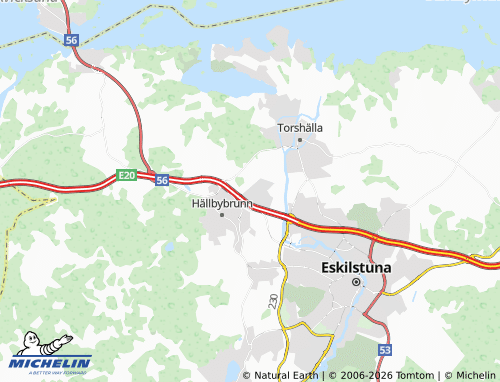 MICHELIN-Landkarte Brunnsta - ViaMichelin