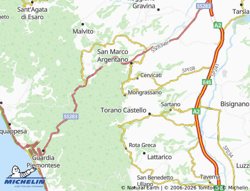 Mapa MICHELIN Mongrassano - ViaMichelin