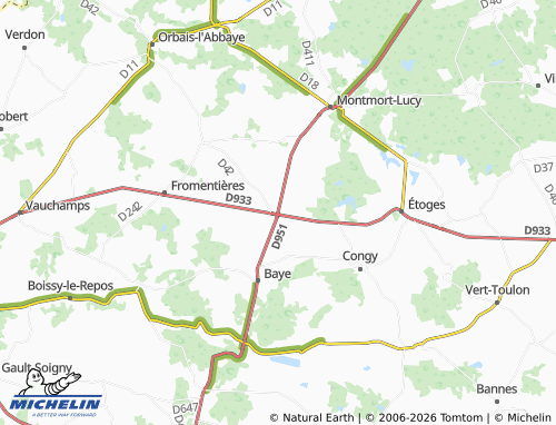 MICHELIN Champaubert map - ViaMichelin