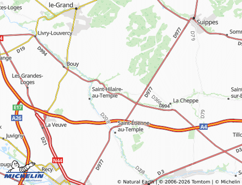 Carte MICHELIN Cuperly - ViaMichelin