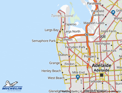 MICHELIN-Landkarte West Lakes Shore - ViaMichelin