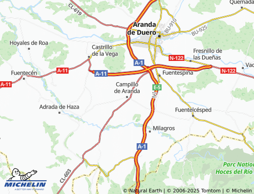 MICHELIN Campillo de Aranda map - ViaMichelin