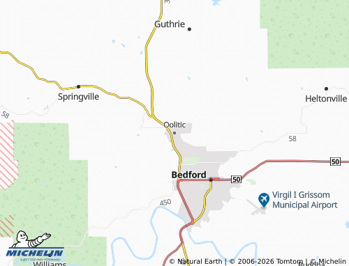 Mapa MICHELIN Oolitic - ViaMichelin
