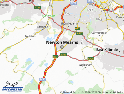MICHELIN Newton Mearns map - ViaMichelin