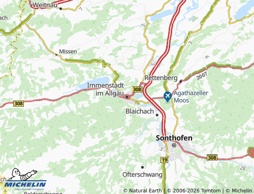 MICHELIN Immenstadt im Allgäu map - ViaMichelin