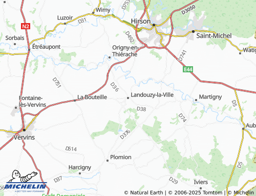 MICHELIN Landouzy-la-Ville map - ViaMichelin
