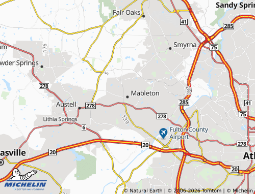 Mappa MICHELIN Mableton - ViaMichelin
