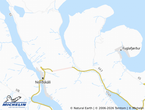 Mapa MICHELIN Funningsfjørður - ViaMichelin