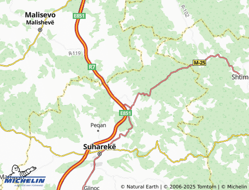 MICHELIN Bllacë map - ViaMichelin