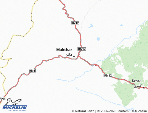 Carte MICHELIN Makthar - ViaMichelin