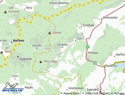 MICHELIN Szinpetri map - ViaMichelin