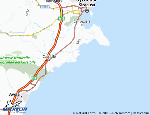 Carte MICHELIN Ognina - ViaMichelin