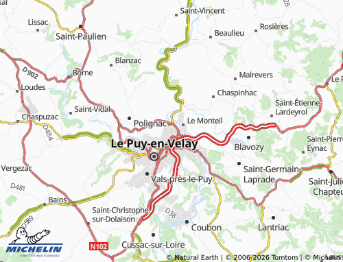 Carte MICHELIN Chadrac - ViaMichelin