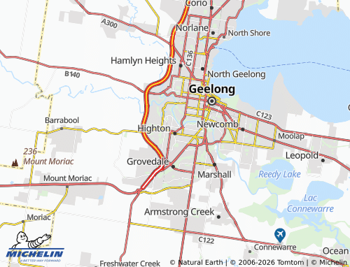 Mappa MICHELIN Highton - ViaMichelin