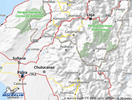 MICHELIN Ayabaca map - ViaMichelin