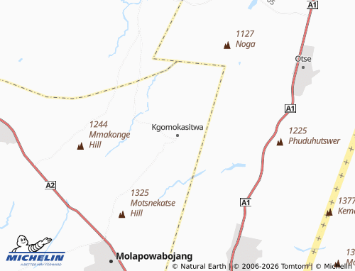 Mapa MICHELIN Kgomokasitwa - ViaMichelin