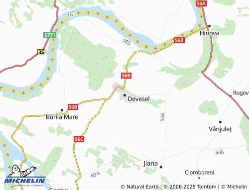 MICHELIN Devesel map - ViaMichelin