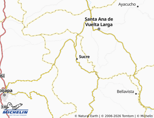 MICHELIN Sucre map - ViaMichelin