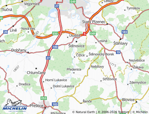 Mapa MICHELIN Čižice - ViaMichelin