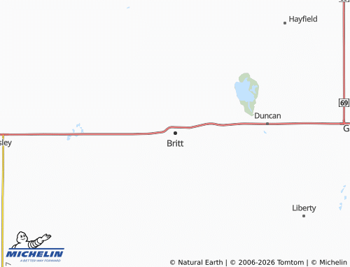 Mapa MICHELIN Britt - ViaMichelin
