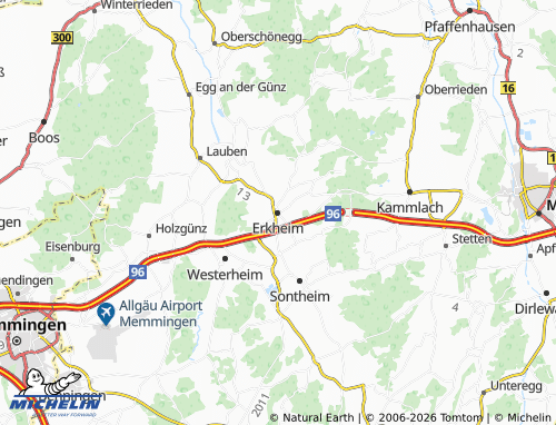 MICHELIN Erkheim map - ViaMichelin