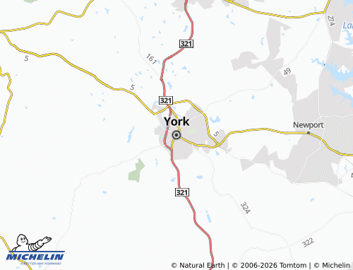 Carte MICHELIN York - ViaMichelin