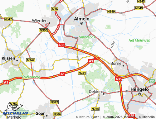 Carte MICHELIN Bornerbroek - ViaMichelin