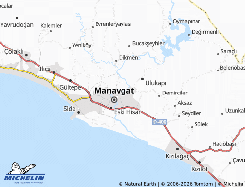 Mapa MICHELIN Şelale - ViaMichelin