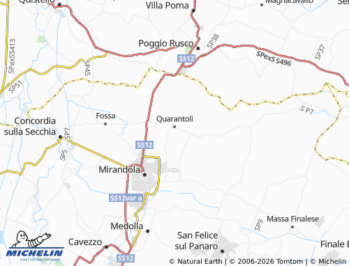 MICHELIN Bastiglia map - ViaMichelin