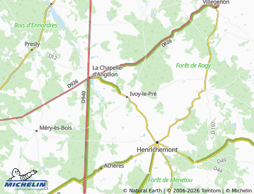 Carte MICHELIN Ivoy-le-Pré - ViaMichelin