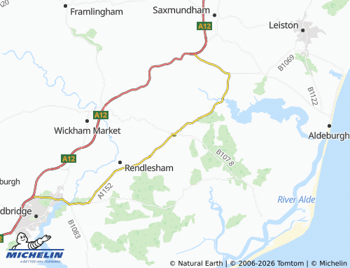 Carte MICHELIN Tunstall - ViaMichelin