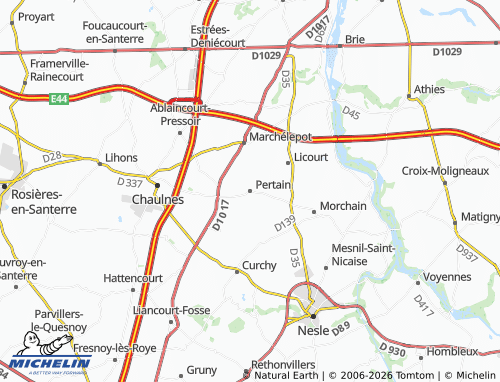 Mappa MICHELIN Pertain - ViaMichelin