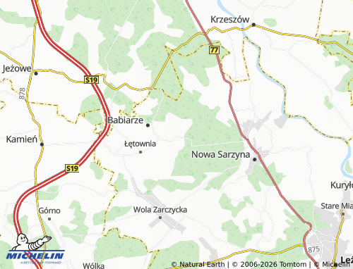 MICHELIN Majdan map - ViaMichelin