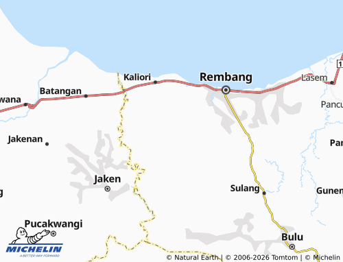 MICHELIN Banggi map - ViaMichelin