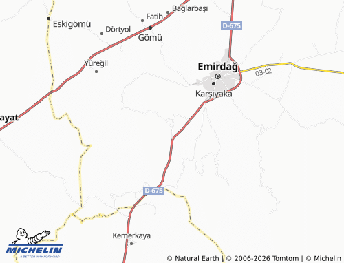 MICHELIN-Landkarte Başkonak - ViaMichelin