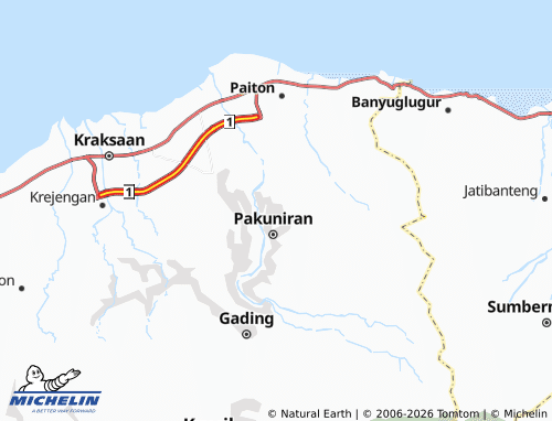 MICHELIN Sumberkembar map - ViaMichelin