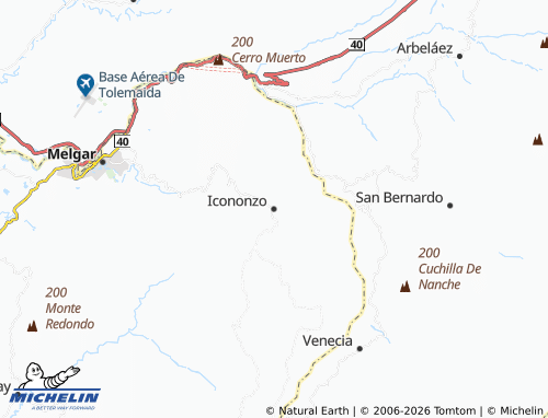 Carte MICHELIN Icononzo - ViaMichelin
