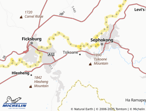 MICHELIN Ha Motetepa map - ViaMichelin