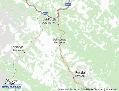 Mappa MICHELIN Dykhtynets - ViaMichelin