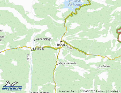 MICHELIN La Vega de Boñar map - ViaMichelin