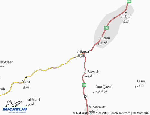 MICHELIN-Landkarte al-Barqa' - ViaMichelin