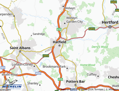 Mapa MICHELIN Hatfield - ViaMichelin