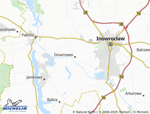 MICHELIN Dziarnowo map - ViaMichelin