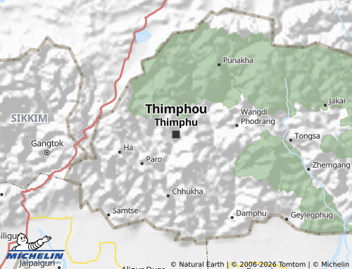 Carte MICHELIN Thimphu - ViaMichelin