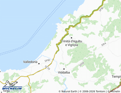 Carte MICHELIN Badesi - ViaMichelin