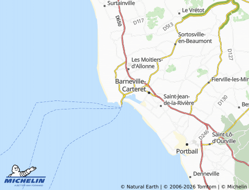 MICHELIN Carteret map - ViaMichelin