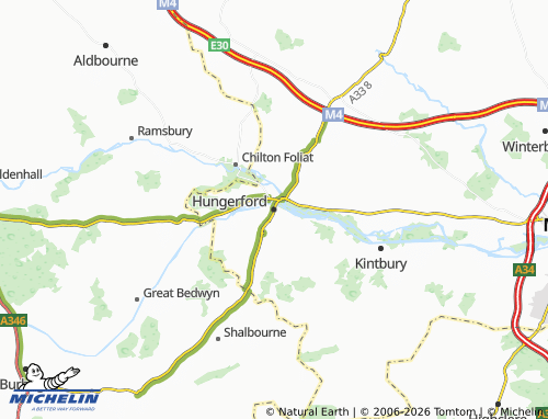 MICHELIN Hungerford map - ViaMichelin