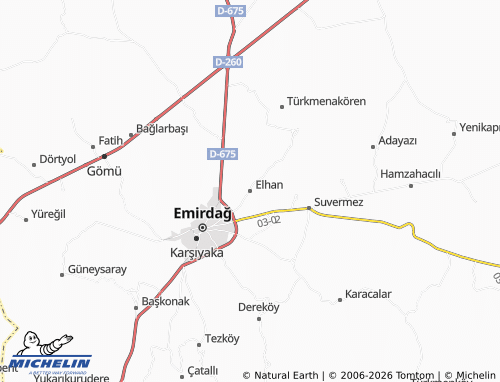 Mappa MICHELIN Elhan - ViaMichelin