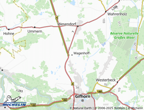 MICHELIN Wagenhoff map - ViaMichelin