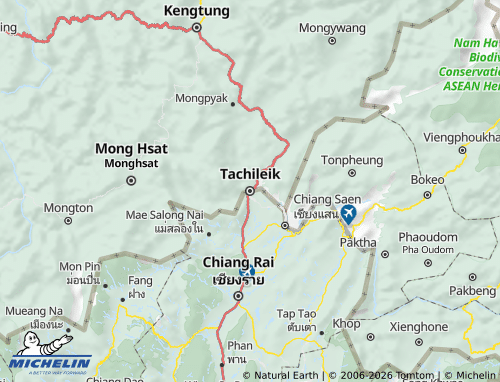 MICHELIN Tachileik District map - ViaMichelin